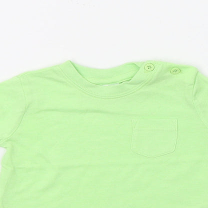 F&F Baby Green  Jersey Basic T-Shirt Size 0-3 Months