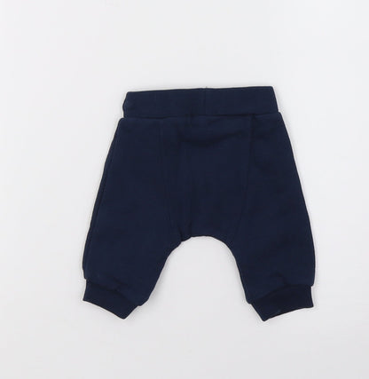 F&F Baby Blue  Jersey Jogger Trousers Size 0-3 Months