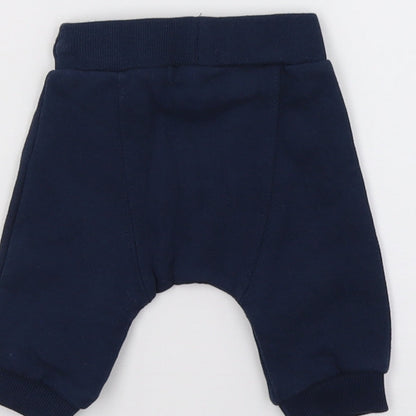 F&F Baby Blue  Jersey Jogger Trousers Size 0-3 Months