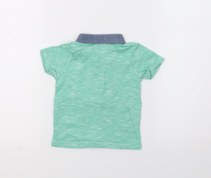 George Boys Green   Basic Polo Size 0-3 Months