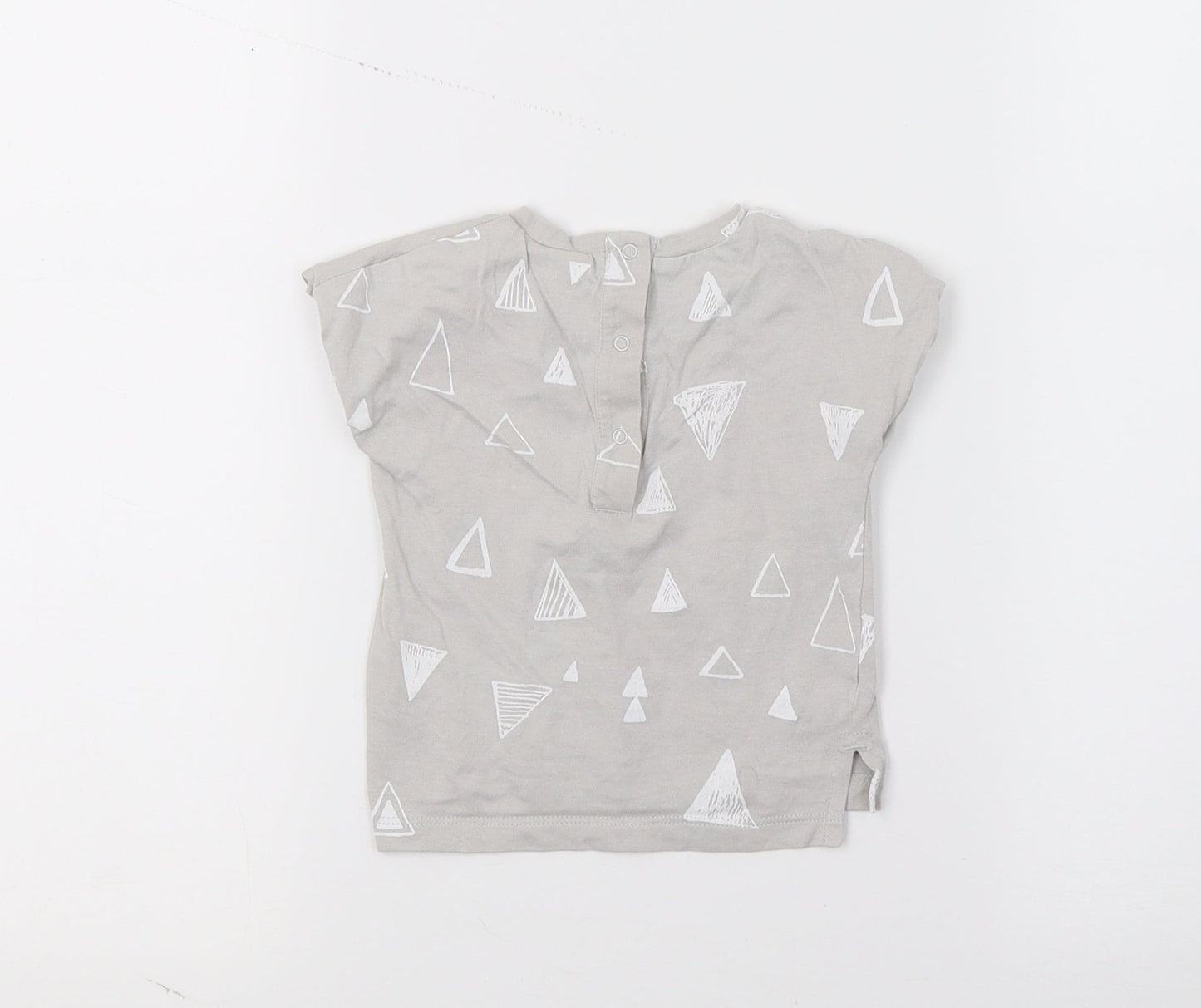 NEXT Baby Grey Geometric Jersey Basic T-Shirt Size 0-3 Months