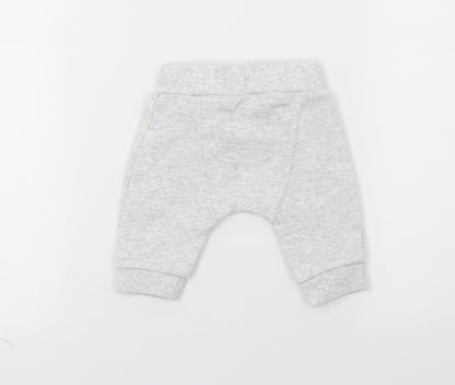 F&F Boys Grey  Jersey Jogger Trousers Size 0-3 Months