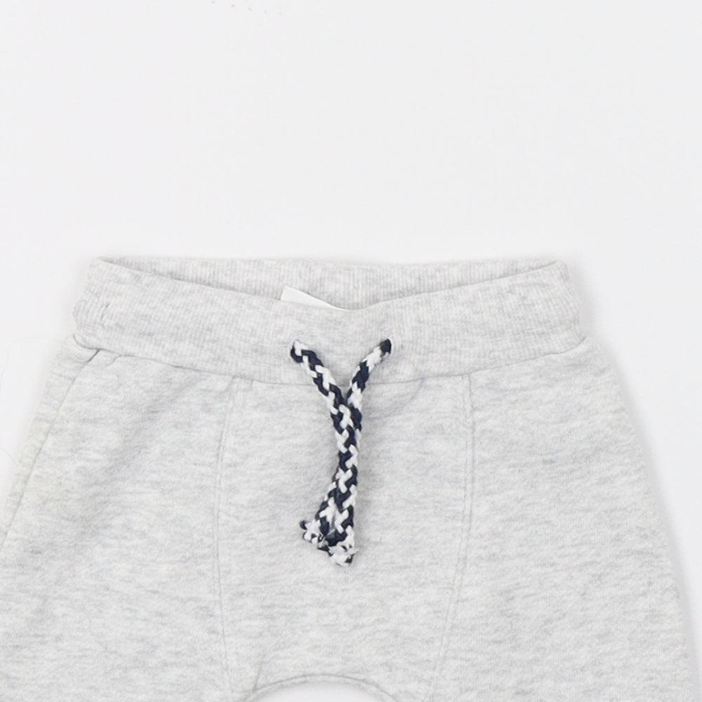 F&F Boys Grey  Jersey Jogger Trousers Size 0-3 Months