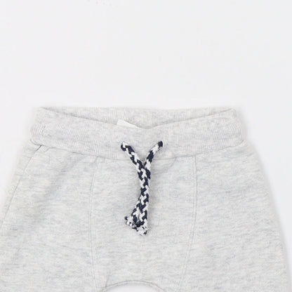 F&F Boys Grey  Jersey Jogger Trousers Size 0-3 Months