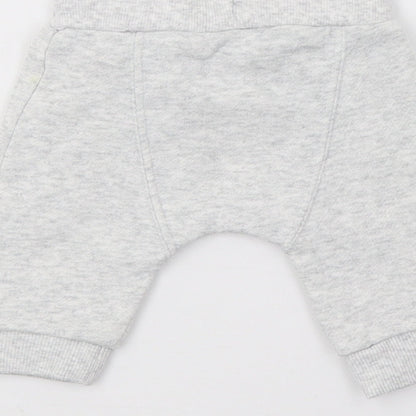 F&F Boys Grey  Jersey Jogger Trousers Size 0-3 Months
