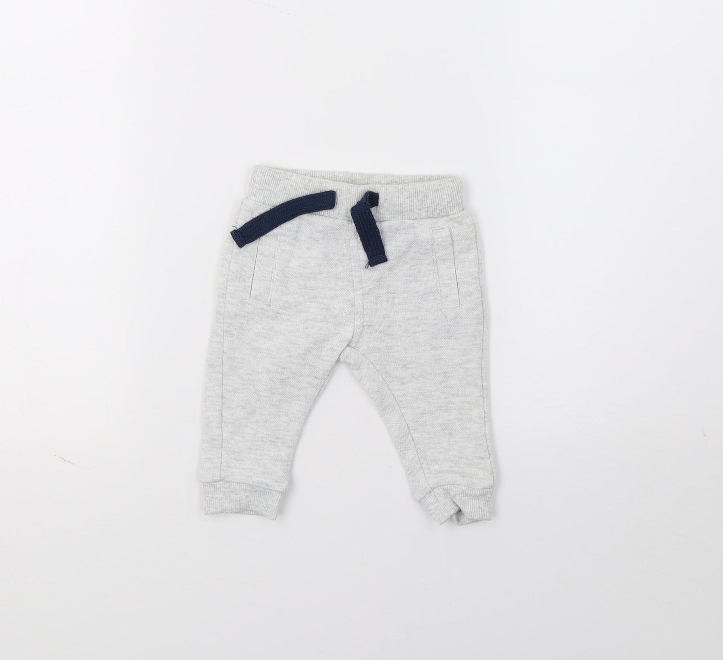F&F Baby Grey  Jersey Jogger Trousers Size 0-3 Months