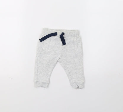 F&F Baby Grey  Jersey Jogger Trousers Size 0-3 Months