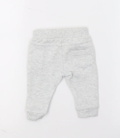 F&F Baby Grey  Jersey Jogger Trousers Size 0-3 Months