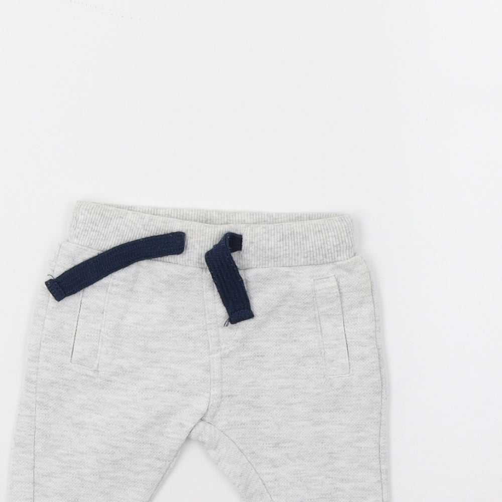 F&F Baby Grey  Jersey Jogger Trousers Size 0-3 Months