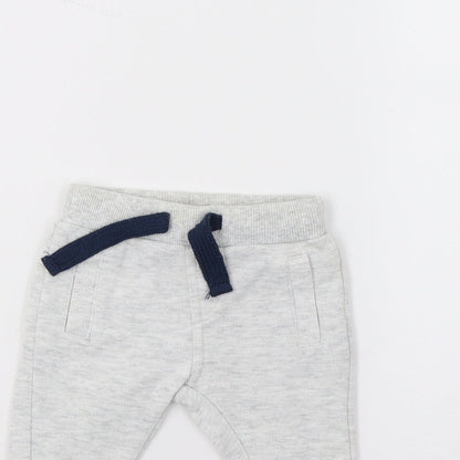 F&F Baby Grey  Jersey Jogger Trousers Size 0-3 Months