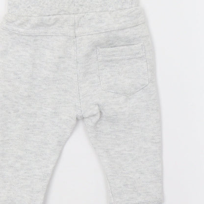 F&F Baby Grey  Jersey Jogger Trousers Size 0-3 Months