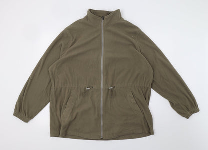BM Mens Brown  Fleece Full Zip Sweatshirt Size L