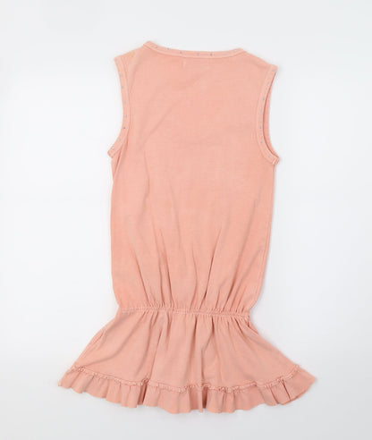 Womens UK Size XS ICHI Orange Basic Tank