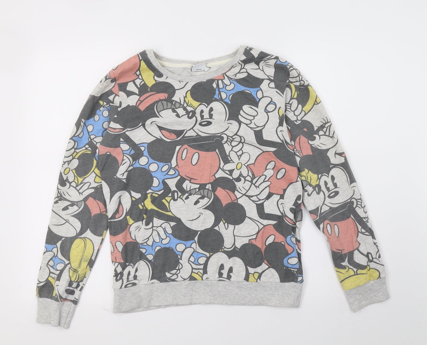 Atmosphere Womens Multicoloured Geometric Jersey Top Pyjama Top Size 8  - Mickey and Minnie