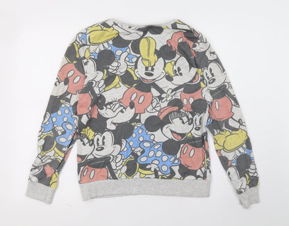 Atmosphere Womens Multicoloured Geometric Jersey Top Pyjama Top Size 8  - Mickey and Minnie