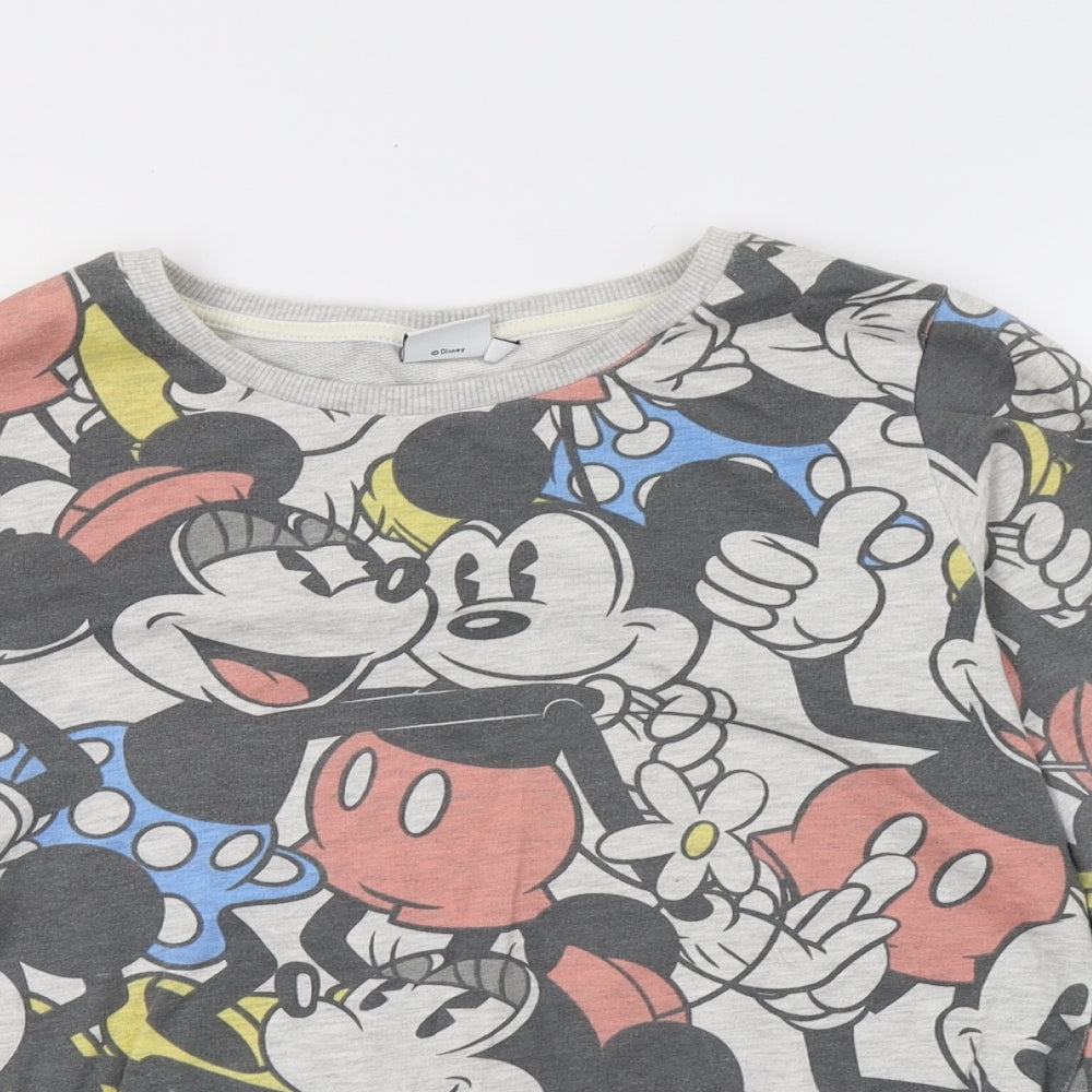 Atmosphere Womens Multicoloured Geometric Jersey Top Pyjama Top Size 8  - Mickey and Minnie
