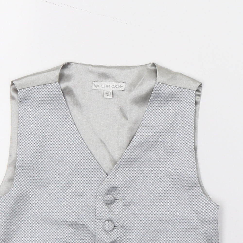 RJR.John Rocha Boys Grey   Jacket Waistcoat Size 4 Years
