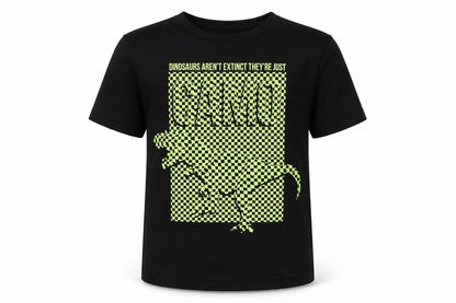 Next Boys Black  Jersey Basic T-Shirt Size 7 Years  - dinasour