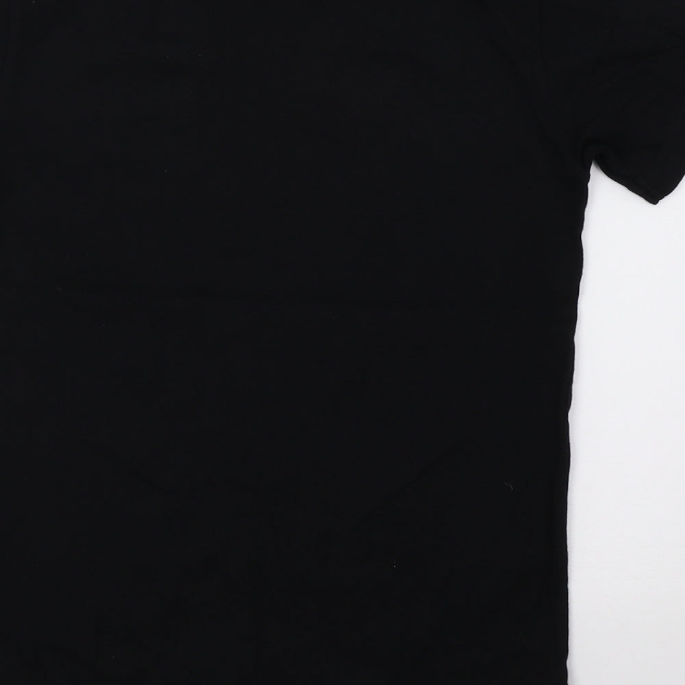 Next Boys Black  Jersey Basic T-Shirt Size 7 Years  - dinasour