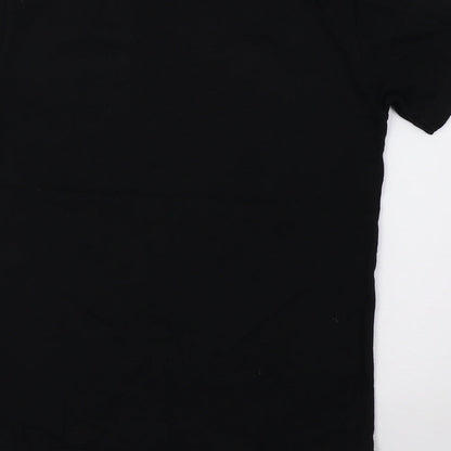 Next Boys Black  Jersey Basic T-Shirt Size 7 Years  - dinasour