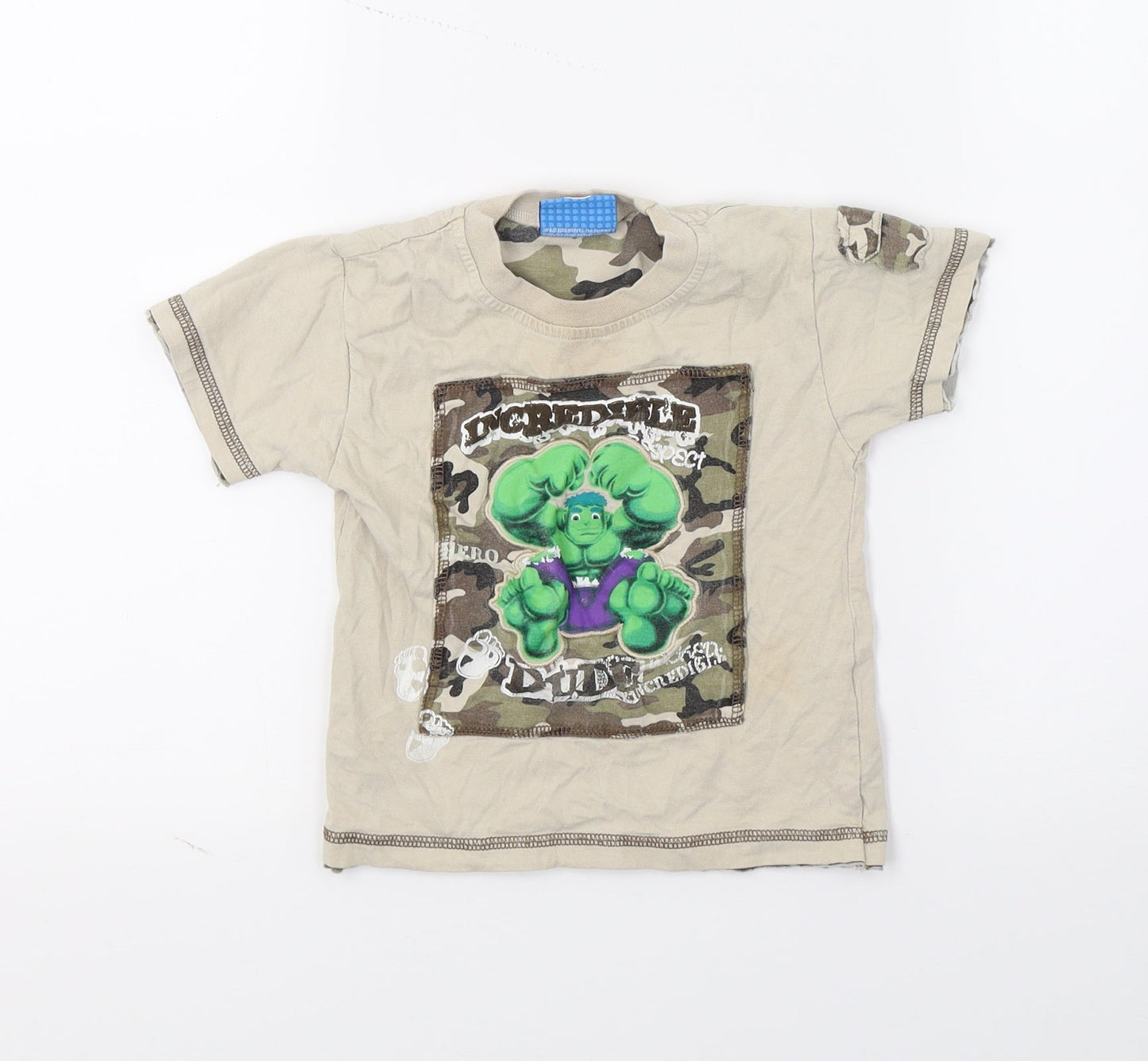 Spiderman & friends Baby Brown  Jersey Basic T-Shirt Size 12-18 Months  - Hulk
