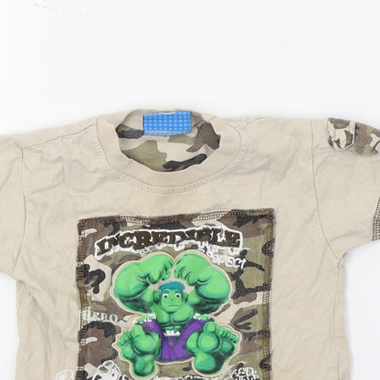 Spiderman & friends Baby Brown  Jersey Basic T-Shirt Size 12-18 Months  - Hulk