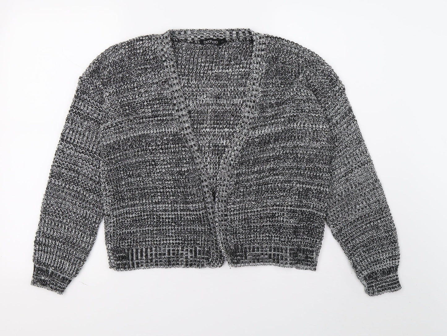 Boohoo Womens Grey  Knit Cardigan Jumper Size M