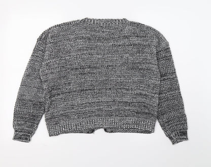 Boohoo Womens Grey  Knit Cardigan Jumper Size M
