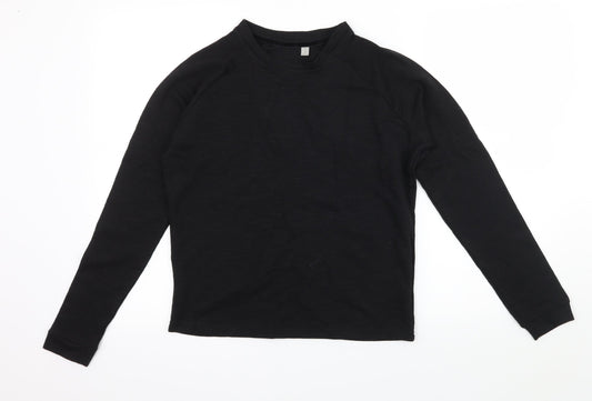 Womens UK Size 10 ASOS Black Basic T-Shirt