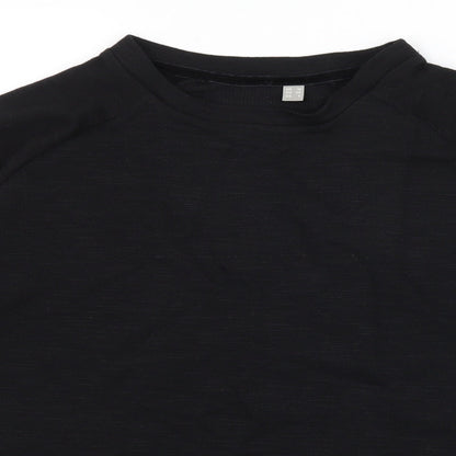 Womens UK Size 10 ASOS Black Basic T-Shirt