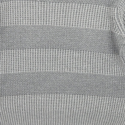 Cedar Wood State Mens Grey Striped Knit Pullover Jumper Size XL