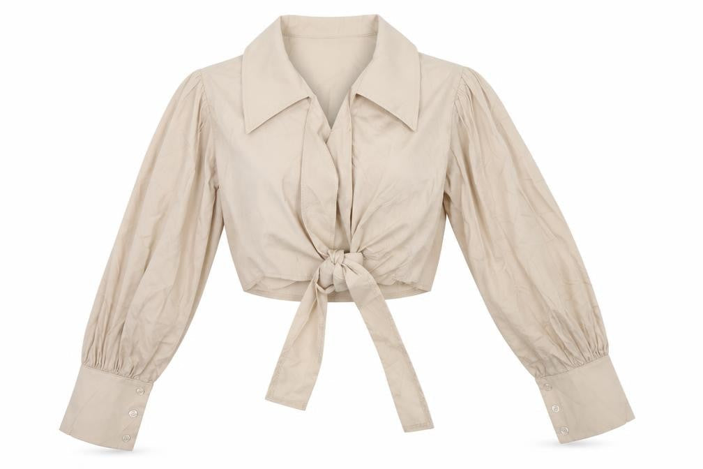 I SAW IT FIRST Womens Beige   Basic Blouse Size 6