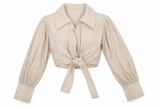 I SAW IT FIRST Womens Beige   Basic Blouse Size 6