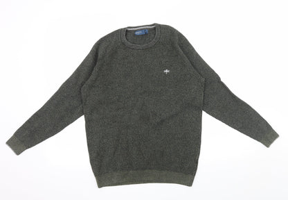 Easy Mens Green  Knit Pullover Jumper Size S