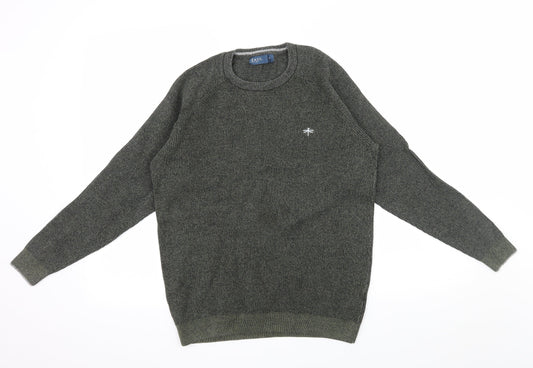 Easy Mens Green  Knit Pullover Jumper Size S