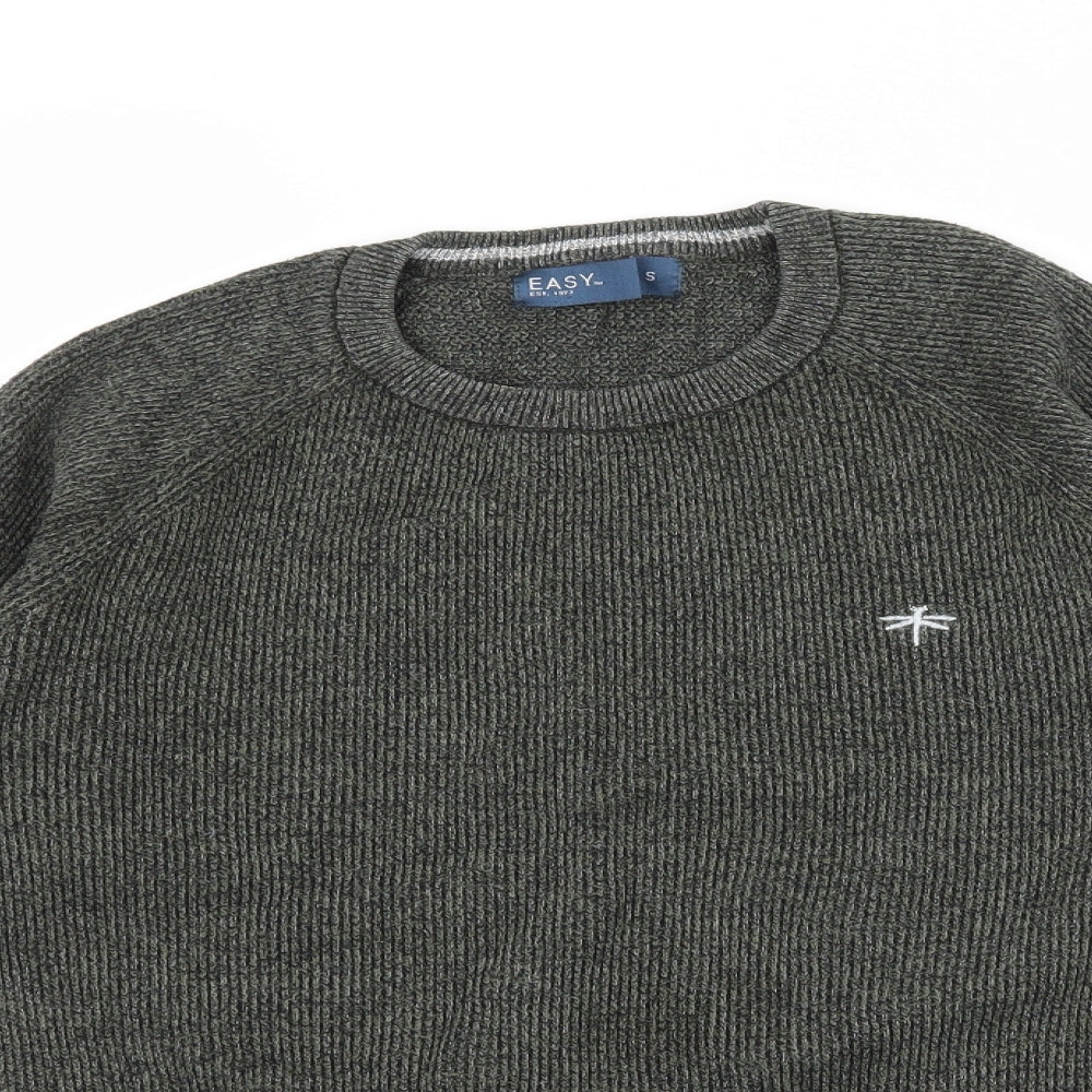 Easy Mens Green  Knit Pullover Jumper Size S