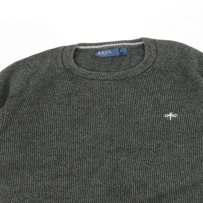 Easy Mens Green  Knit Pullover Jumper Size S