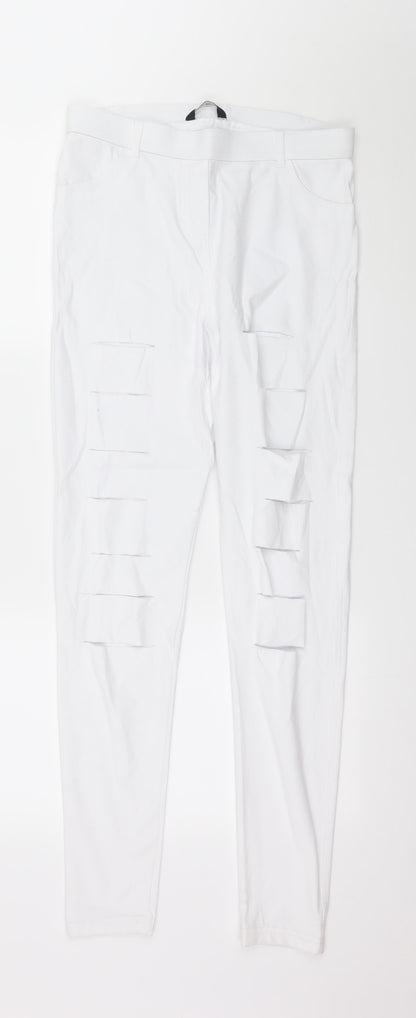 Select Womens White  Denim Jegging Jeans Size 12 L29 in