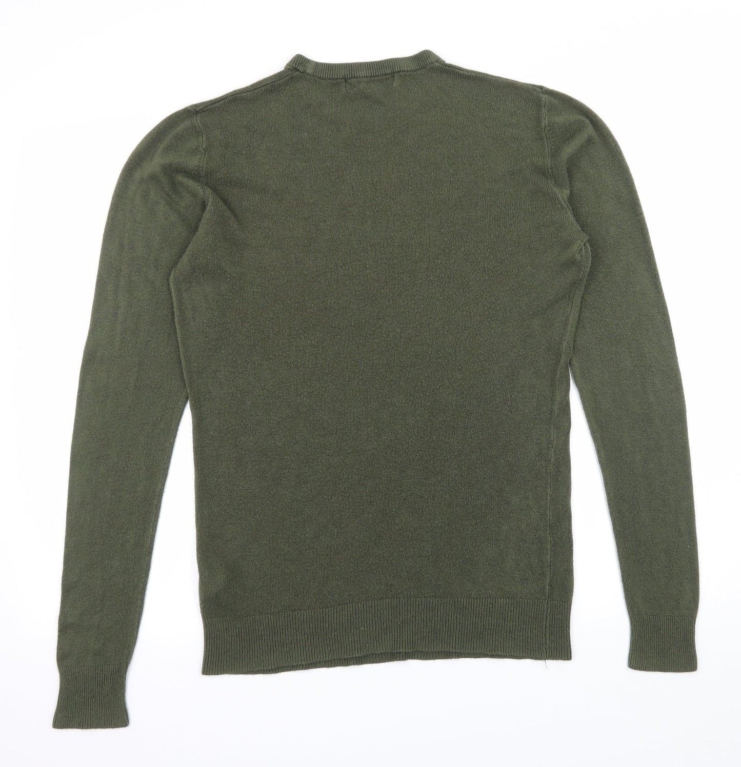 Primark Mens Green  Knit Pullover Jumper Size S