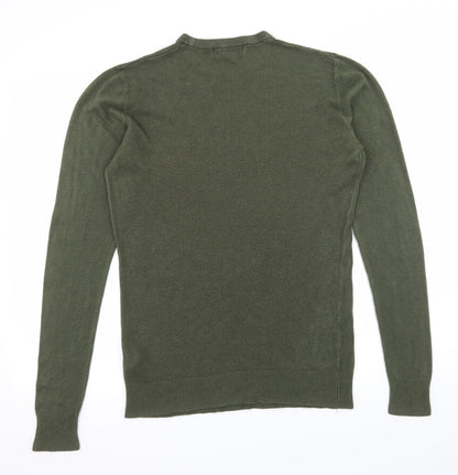 Primark Mens Green  Knit Pullover Jumper Size S