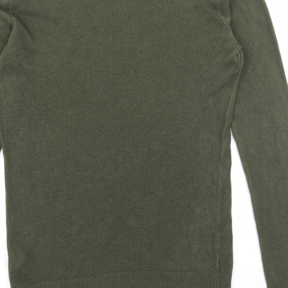 Primark Mens Green  Knit Pullover Jumper Size S