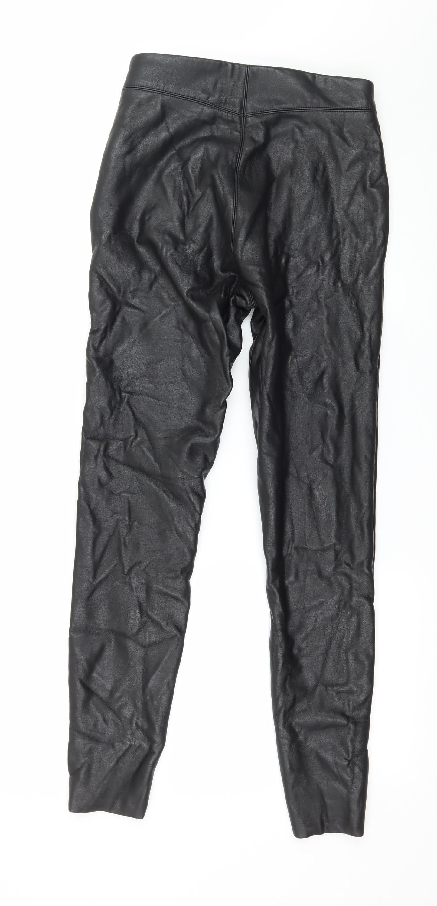 Womens UK Size 8 Topshop Regular Fit  Black Trousers