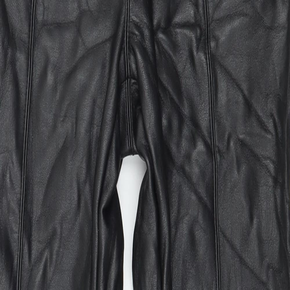 Womens UK Size 8 Topshop Regular Fit  Black Trousers