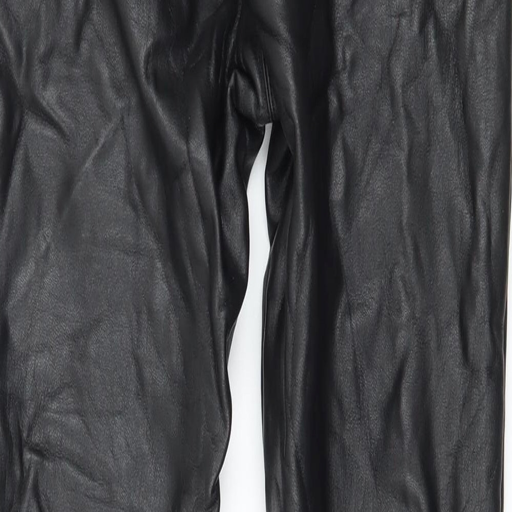 Womens UK Size 8 Topshop Regular Fit  Black Trousers