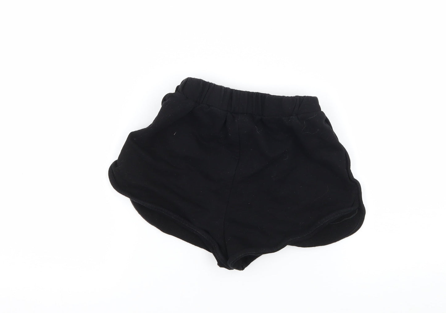 SheIn Girls Black  Jersey Sweat Shorts Size 5-6 Years - Butterfly