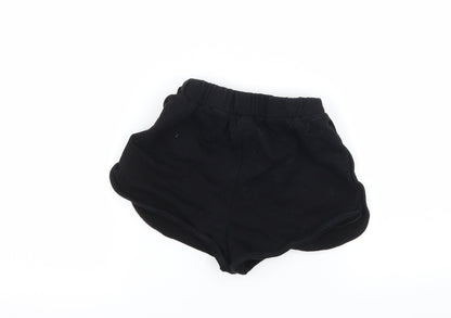 SheIn Girls Black  Jersey Sweat Shorts Size 5-6 Years - Butterfly