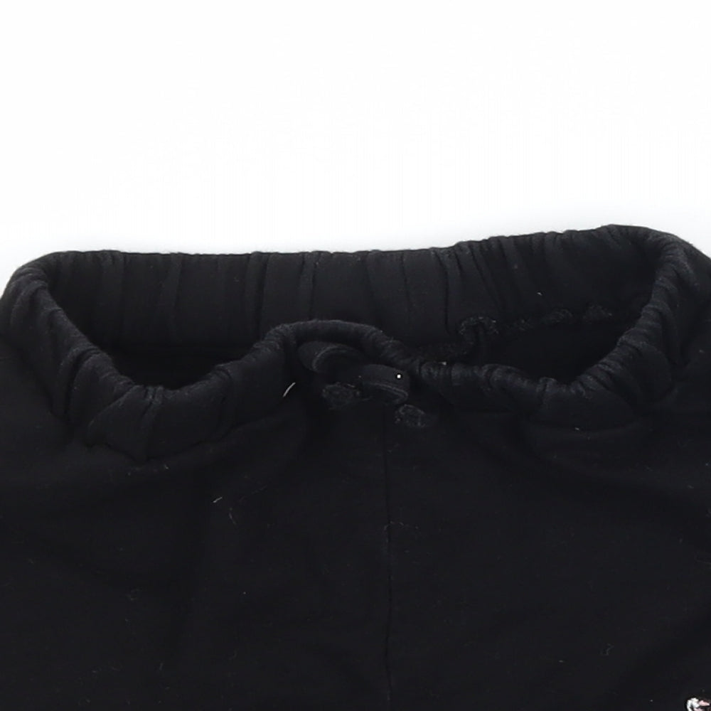 SheIn Girls Black  Jersey Sweat Shorts Size 5-6 Years - Butterfly
