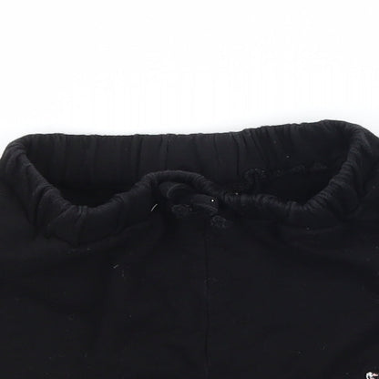 SheIn Girls Black  Jersey Sweat Shorts Size 5-6 Years - Butterfly