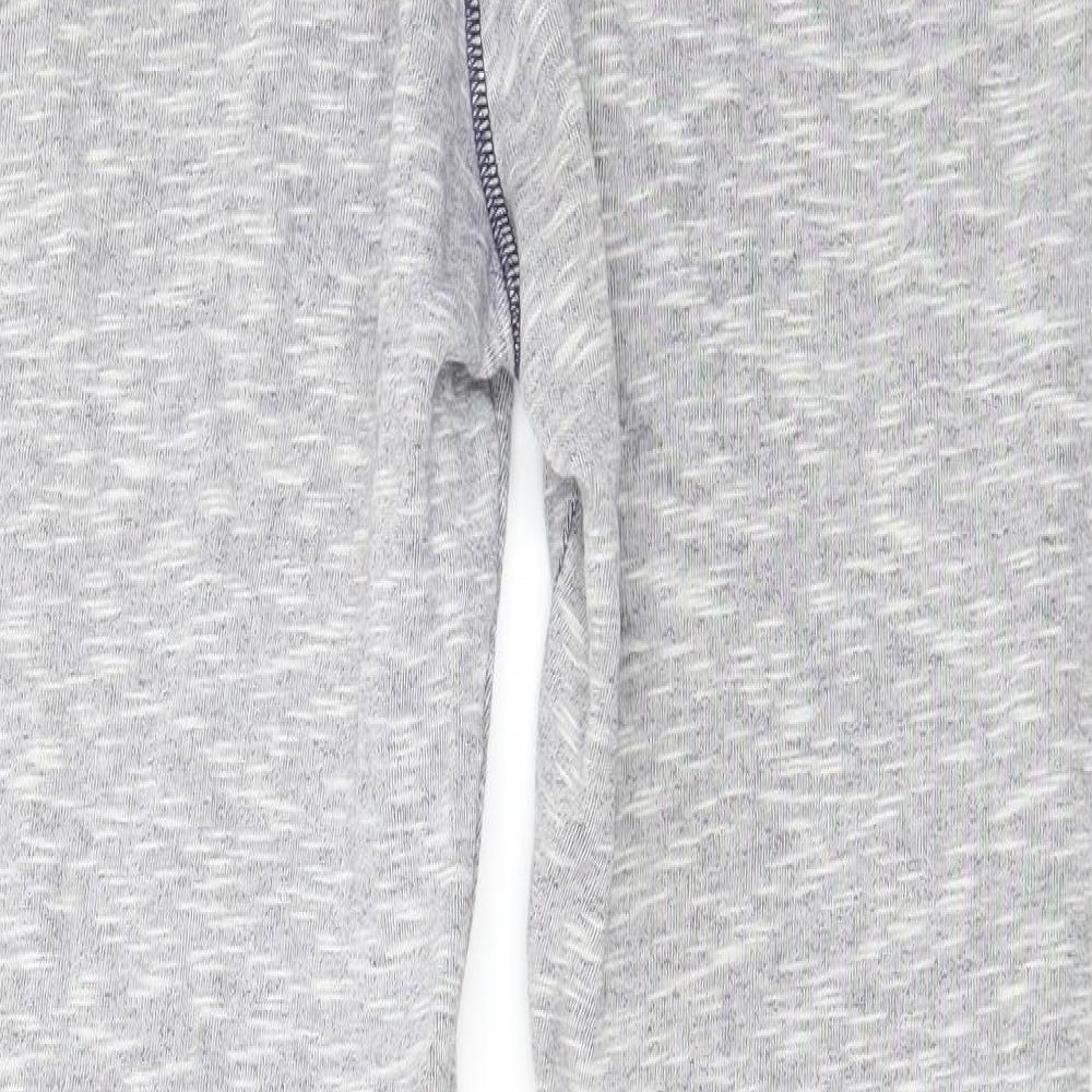 F&F Girls Grey Solid Jersey Capri Pyjama Pants Size 8-9 Years