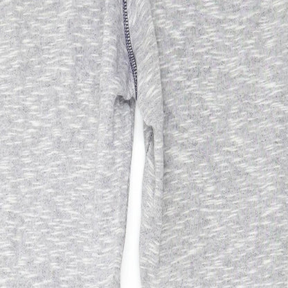 F&F Girls Grey Solid Jersey Capri Pyjama Pants Size 8-9 Years